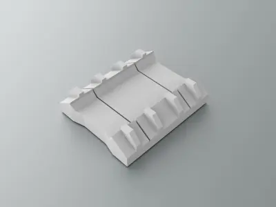 Scifi modular Wall piece 3D model