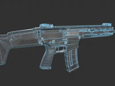 Howa Type 20 Rifle Low-poly 3D model