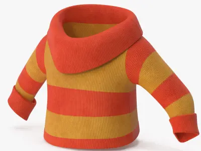 Cartoon Sweater Orange 3D model