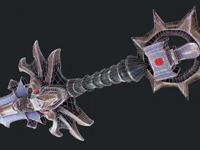 Fantasy Sword 6 3D Model Low-poly 3D model
