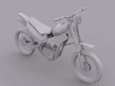 dirt bike  Low-poly 3D model