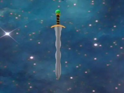 Medieval sword Low-poly 3D model buy