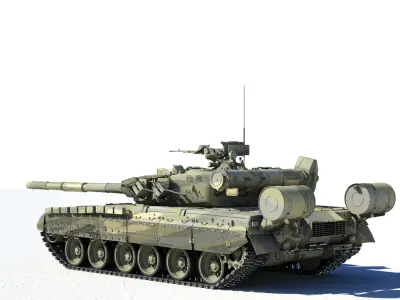 T-80U russian tank - russian tank 3D print model