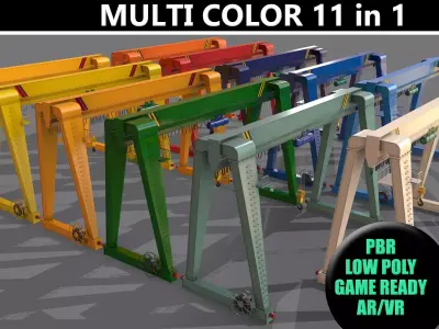 PBR Single Girder Gantry Crane V2 - Multi color Pack