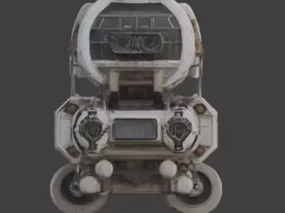 Realistic Sci-Fi Heavy Cargo Shuttle 3D Model Low-poly 3D model