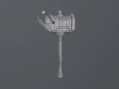 AXE MAILBOX Low-poly 3D model