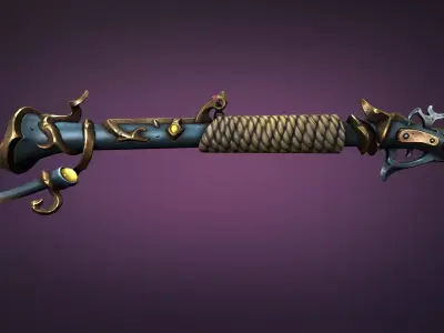 Marine musket Low-poly 3D model