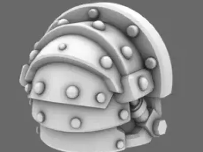 Space Knights V1 Exterminator Shoulder Pads Type C 3D print model