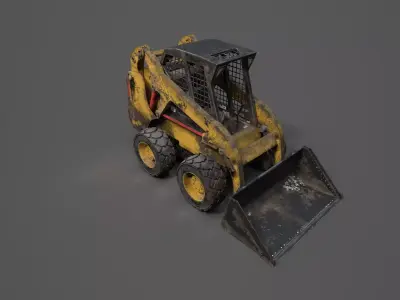 Skid Steer Loader Low-poly 3D model purchase