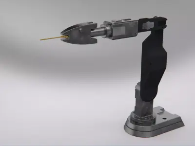 Robotic arm metal  industrial biomechanical 3D model