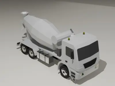 Concrete Mixer Truck 3D model by 3dmachine from CGTrader