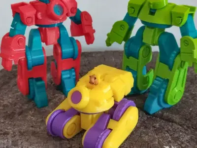 LadyBug Transformable RobotTank  - FREE Free 3D print model