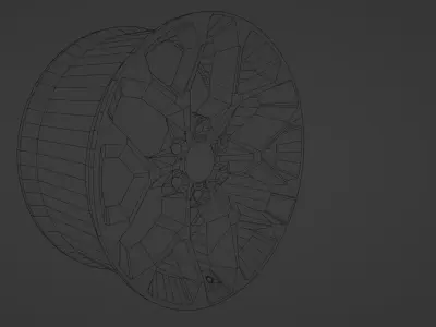 Snowflake Wheel Replicate 20 inch Free 3D model