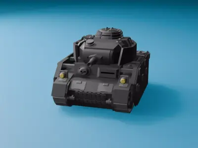Mini Panzer III 3D model Low-poly 3D model
