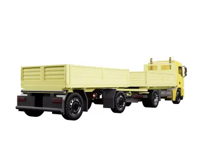 Dump Truck Low-poly 3D model - Low-poly and Textured