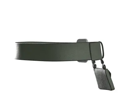 Green Leather Pocket Belt 3D model