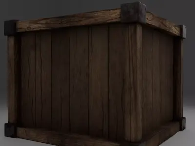 Wooden Crate  Free low-poly 3D model purchase