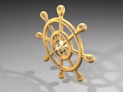 Ship Wheel 2 3D model