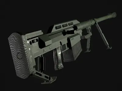 Snipex Alligator Anti-Material Sniper Rifle Low-poly 3D model