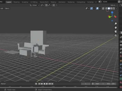 Furniture AssetPack Free low-poly 3D model