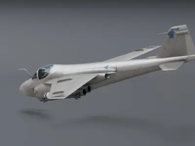 Grumman A - 6E intruder Low-poly 3D model