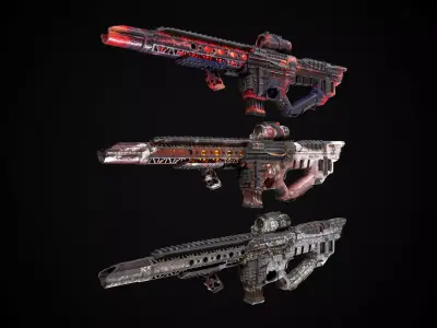 M4-HM Weapon Bundle 3D Model Pack purchase