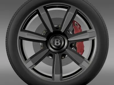 Bentley Continental GT wheel 3 3D model