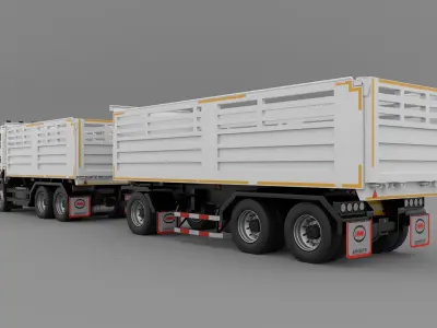 ISUZU DECA-FXZ360 Trailer Dump 3D model