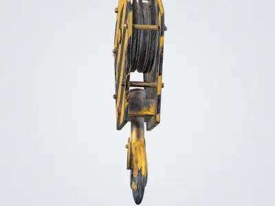 Crane Hook Low-poly 3D model get