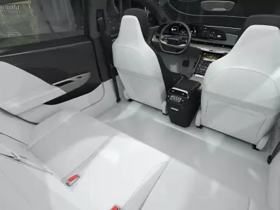 Electric Luxury Sedan Lucid Air Rigged for Maya 3D model