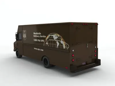 Delivery Truck UPS 3D model
