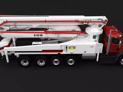 Autocar DC-64 Concrete Pump 3D model