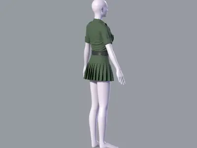 Womens casual outfit 3D model