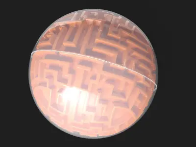3D Puzzle Game Ball 3D model