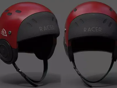 Helmet sport Color bike protection scifi military combat 3d  Low-poly 3D model
