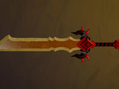 Dragon Sword Low-poly 3D model purchase