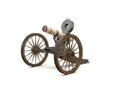 cannon old 3D model buy