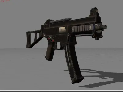 UMP Pubg Low-poly 3D model
