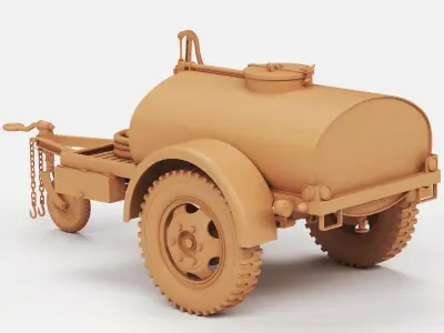 G 527 Water Tank Trailer 250 gal 3D print model