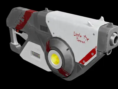 Scifi Pistol Low-poly 3D model