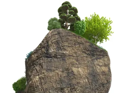 Soaring Forest Cliff 3D model