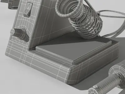 Soldering iron station 3D model