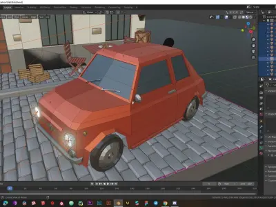 Low-poly Italy installation Low-poly 3D model purchase