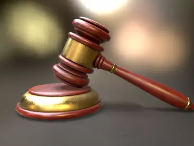 wooden handspike Low-poly 3D model