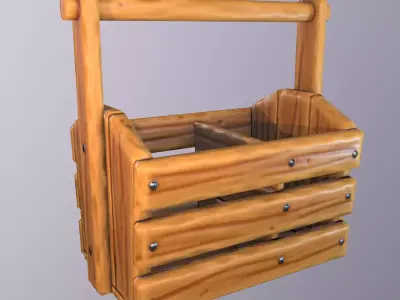 Stylized toolbox Free low-poly 3D model