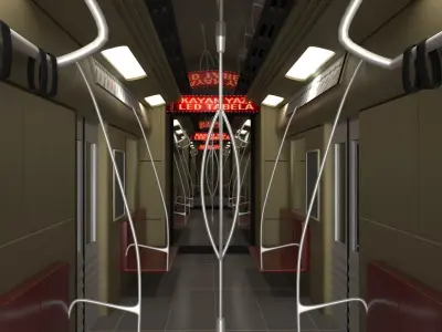 train no material  3D model