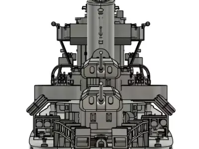 USS Hughes DD 410 - Sims Class Destroyer - RC Model 1-96 Scale 3D print model