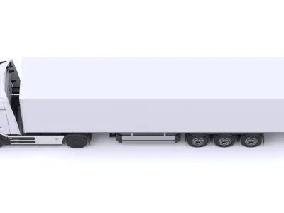 Mercedes-Benz eActros 600 with Trailer 3D model