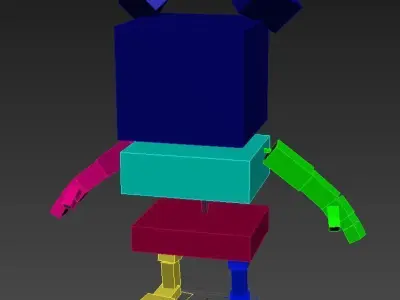Rigged Panther Character 3D model