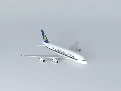 Singapore Airlines A380 Free 3D model